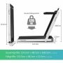Treadmill, 2 modes, White, 133.5 × 68.5 × 12.5 cm