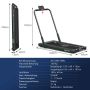 Treadmill, Electric, Foldable, Blue, 124 × 107 × 69 cm