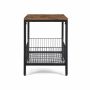 Side table LET35BX, brown/black