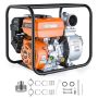 Bensiinimootoriga veepump VEVOR RT100ZB26-5.6Q, 7,62 m voolikuga, 67,8 × 52 × 59 cm