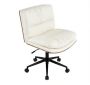 Armless office chair, with curved backrest, 69.85 × 59.69 × 85.09–92.71 cm