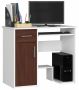 Desk NORE Jay 90 cm., white/dark brown