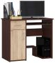 Desk NORE S90, dark brown/oak