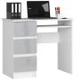 Desk NORE A-6, left, white/light gray