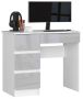 Desk NORE A-7, left, white/light gray