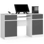 Desk NORE A-5, white/dark grey