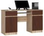 Desk NORE A5, dark brown/oak