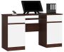 Desk NORE A5, white/dark brown
