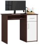 Desk NORE S90, white/dark brown