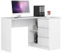 Corner desk NORE B16, right, white