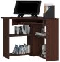 Corner desk NORE Ted, dark brown
