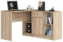 Desk with chest of drawers NORE B17, oak color