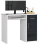Desk NORE S90, white/dark grey