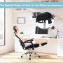 Office armchair, Adjustable head and leg rest