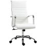 Office chair 46x64x114cm., white/silver color