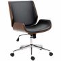 Office chair 53x60x96cm., dark brown/black