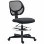 Office chair 59x61x113cm., black/silver color