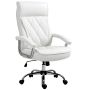 Office chair 66x69x121cm., white/silver color