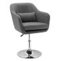 Office chair Homcom 60x60x91cm., dark gray/silver color