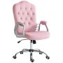 Office chair Homcom 61x61x114cm., pink/silver color