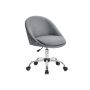 SONGMICS OBG020G01 Office Chair, Height Adjustable, Gray, 60 × 80–90 × 60 cm