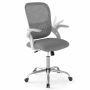 Office chair, with folding armrests, Grey, 61.5 × 97–106.5 × 59 cm