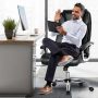 Office chair, With high backrest and armrests, 67 × 68 × 114–122 cm