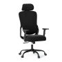Office chair, with headrest and adjustable armrests, 71 × 72 × 125–133 cm