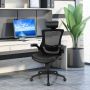 Office chair, With head and lumbar support, 67.31 × 67.31 × 115.57–124.46 cm