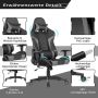 Office chair, With head and lumbar cushions, 74 × 68 × 127–137 cm