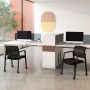 Office chairs, 2 pcs, black, 58.42 × 57.15 × 81.28 cm