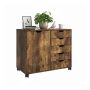Kontorikonteiner Relaxdays 10052412_8208, 5 sahtlit, 2 lahtrit, Pruun, 78 × 65 × 40 cm