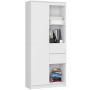 Kontoririiul AKORD CLP R15, uste ja 2 sahtliga, Valge, 80 × 180 × 35 cm