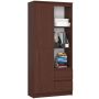 Kontoririiul AKORD R11, 1 uks ja 2 sahtlit, Pruun, 80 × 180 × 35 cm