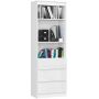 Kontoririiul R60 CLP, 3 sahtlit ja 2 riiulit, valge, 60 × 180 × 35 cm