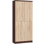 Kontoririiul R80 CLP, 2 ust ja 8 riiulit, pruun/tammevärvi, 80 × 180 × 35 cm