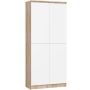 Kontoririiul-kapp CLP R80, 2 ust, 8 riiulit, pruuni ja valget värvi, 80 × 180 × 35 cm