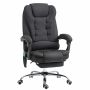 Office massage chair 65x70x119cm., black/silver color