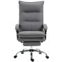 Office massage chair 66x74x121.5cm., dark gray/silver color