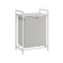 Laundry basket with shelf 65L., white/gray