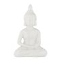 Buddha kuju Relaxdays, meditatsioonipoos, Valge, 18 × 11 × 6 cm