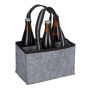 Pudelite kandekott Relaxdays, 6 pudelile, 24 × 33 × 15 cm