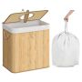 Pudelite kogumiskonteiner SONGMICS, 95 l, Beež, 50,5 × 61 × 40,5 cm