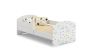 Children's bed Luk with mattress and barrier protection 144 cm x 77 cm x 56 cm, sky