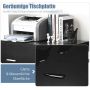 File cabinet, 2 drawers, Black, 71.12 × 73.66 × 40.64 cm