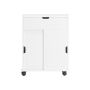 Freestanding bathroom cabinet 52x17x67cm., white/black