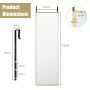 Hanging mirror 37x2x120cm., gold color