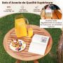 Outdoor table 70x76cm., light brown