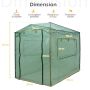 Greenhouse 180x250x230cm., green color