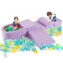 Set of 5 building blocks, purple